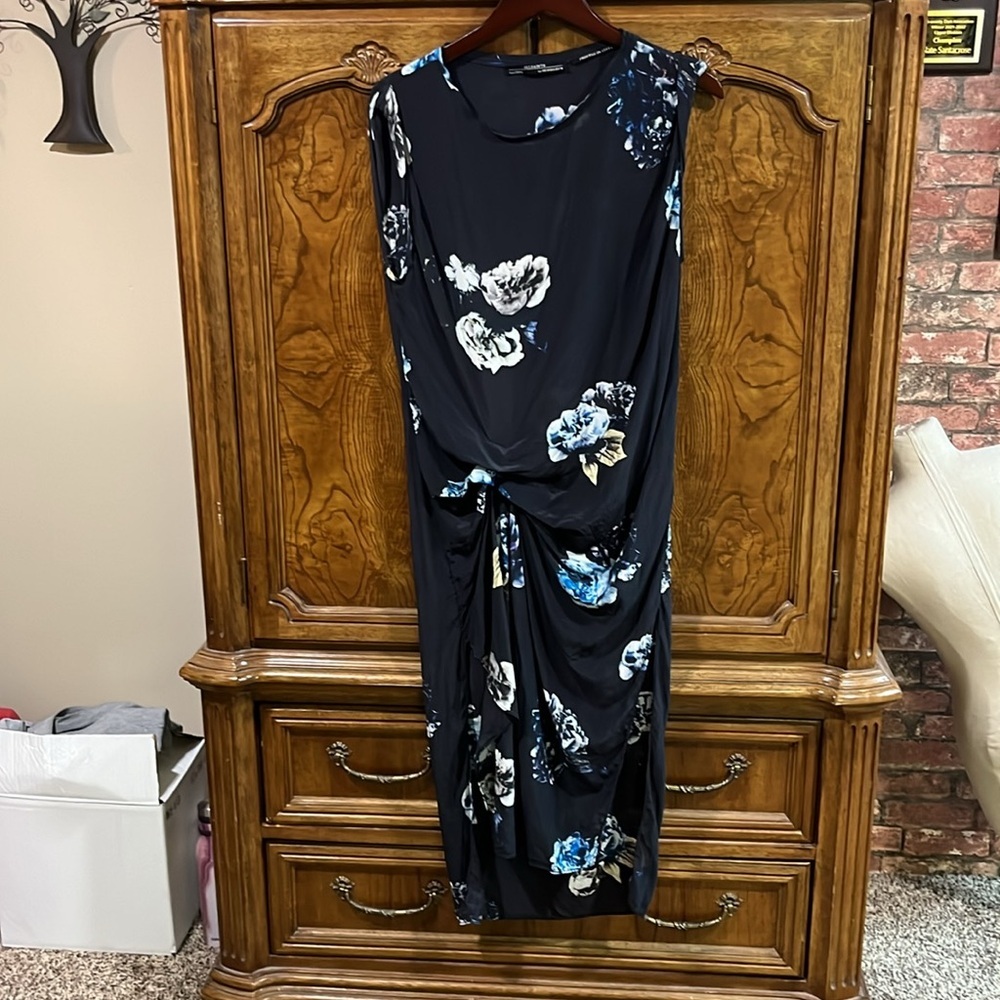 All Saints Riviera Peony Silk Dress 6 US - Picture 6 of 7